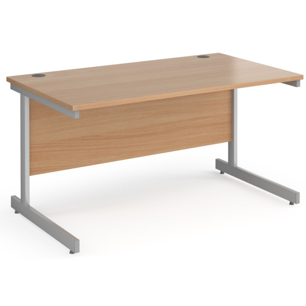 Harlow Straight Office Desk with Single Cantilever Leg